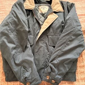 Men's Navy and Tan Jacket Aberdeen